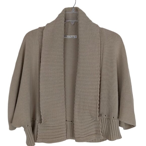 American Rag Sweaters - American Rag | Tan Cropped Open Front Sweater Shrug | Size M